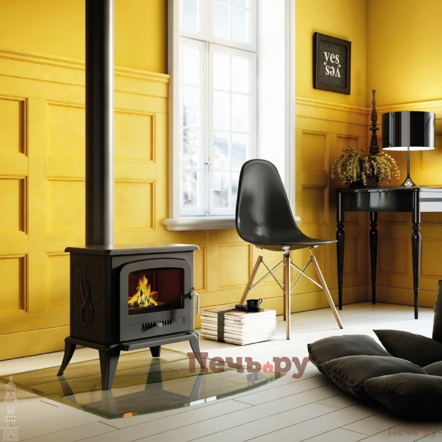 Печь камин Kratki Koza K7 видео