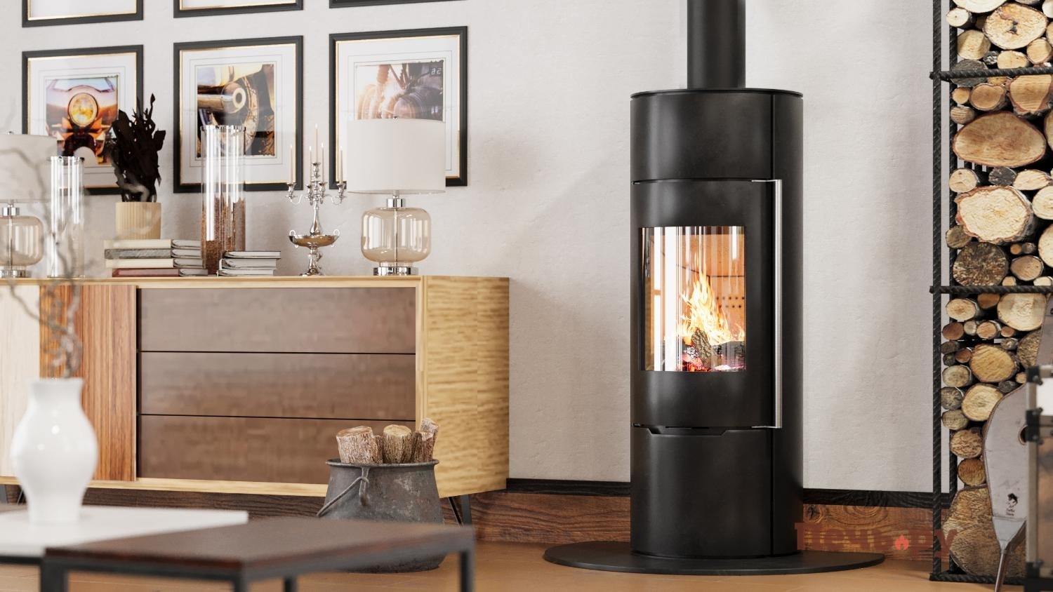 Печь камин Астов R1 L видео