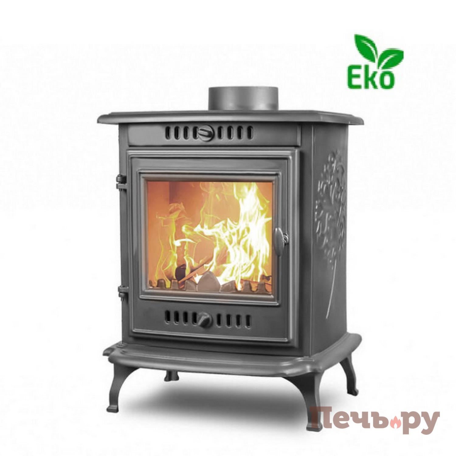 Печь камин Kaw-Met P10 6.8 Eko видео