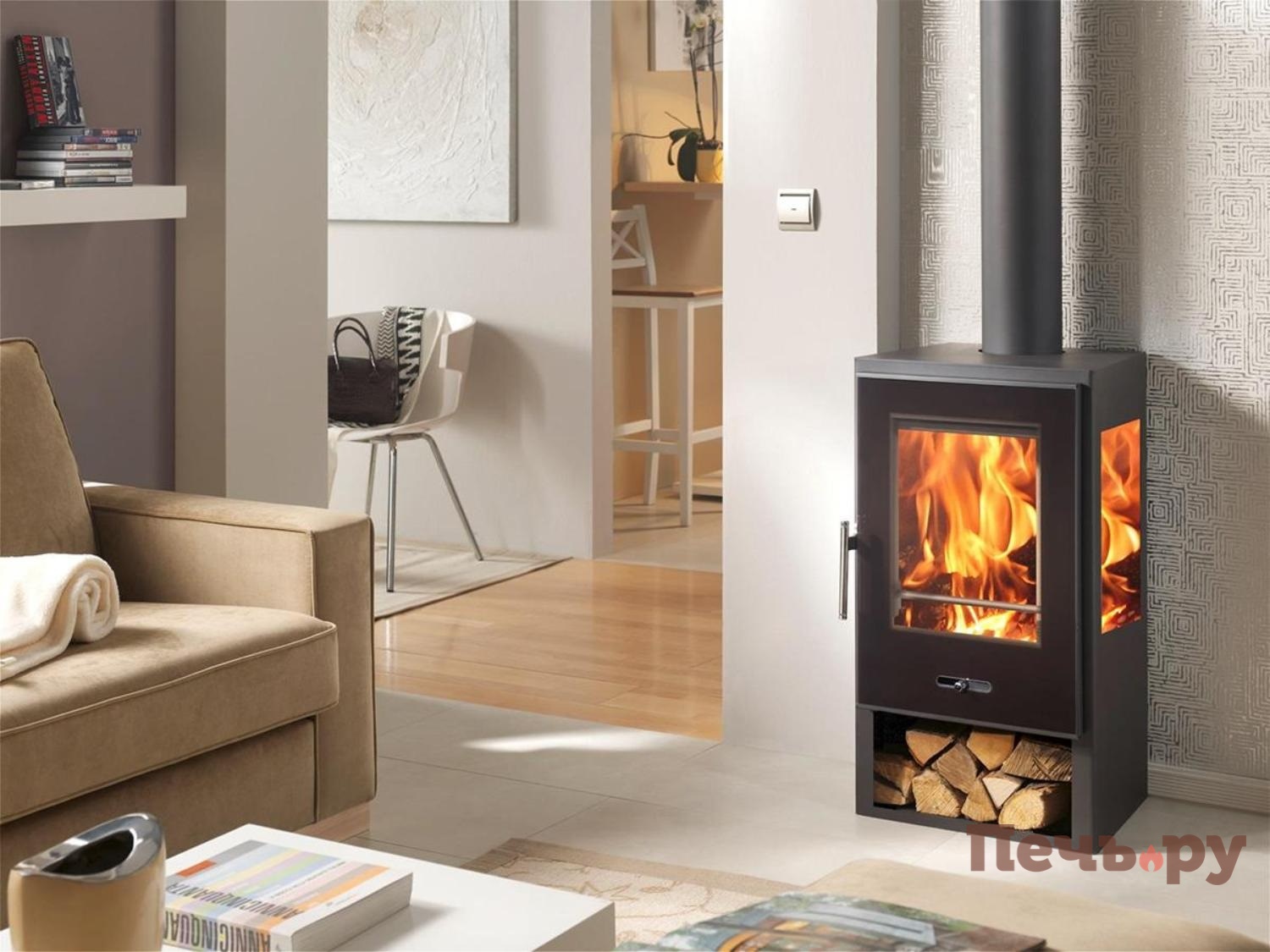 Печь камин Panadero Condor Trivision видео