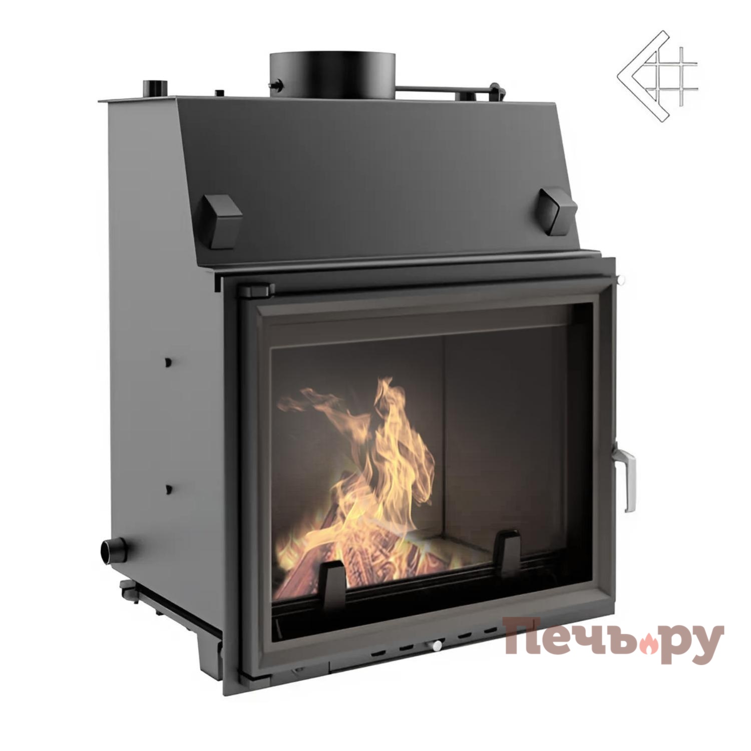 Каминная топка Kratki Amelia/PW/24/W видео