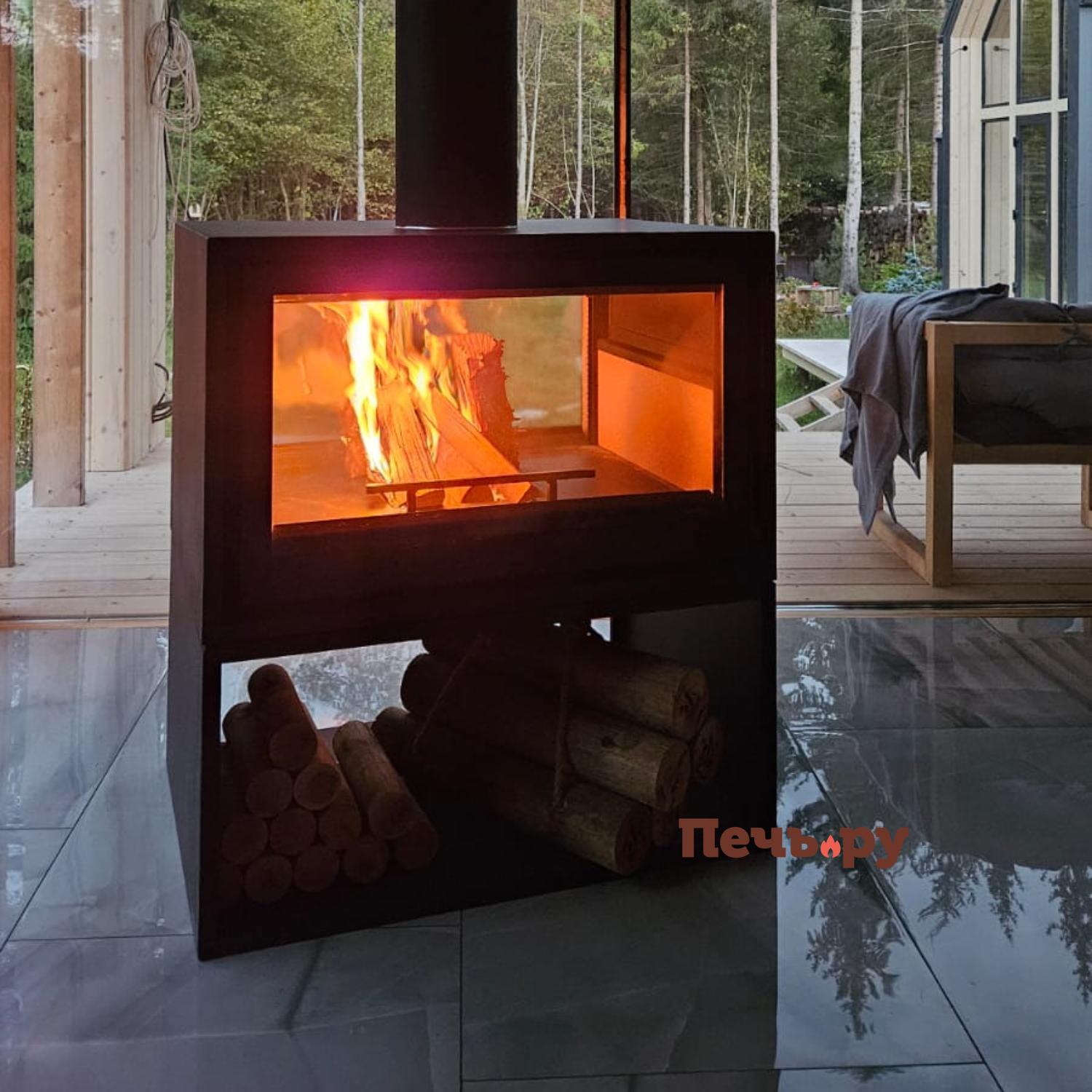 Печь камин Solzaima Basic Box видео