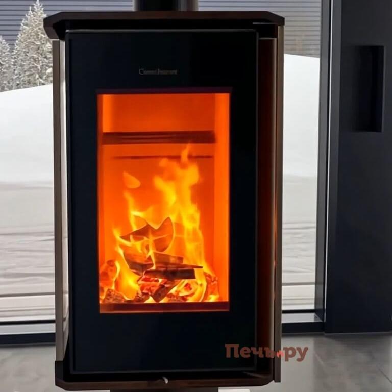 Печь-камин Астов Куб (ПК 4581) на низкой ноге видео