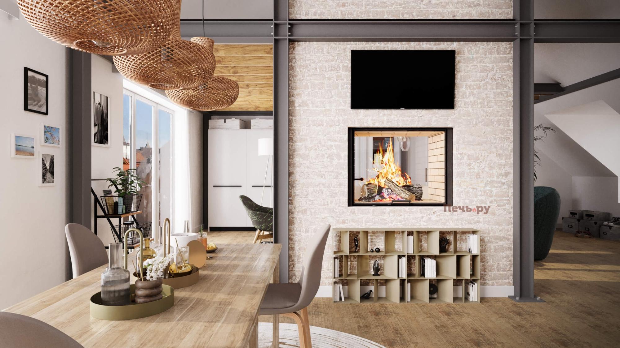 Каминная топка Астов ПТ 9074 видео