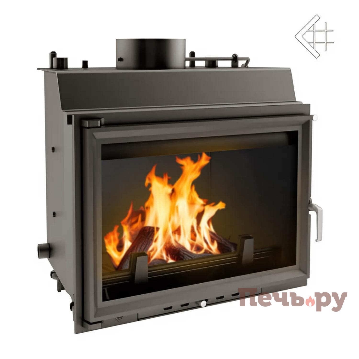 Каминная топка Kratki Wiktor/PW/12/W видео