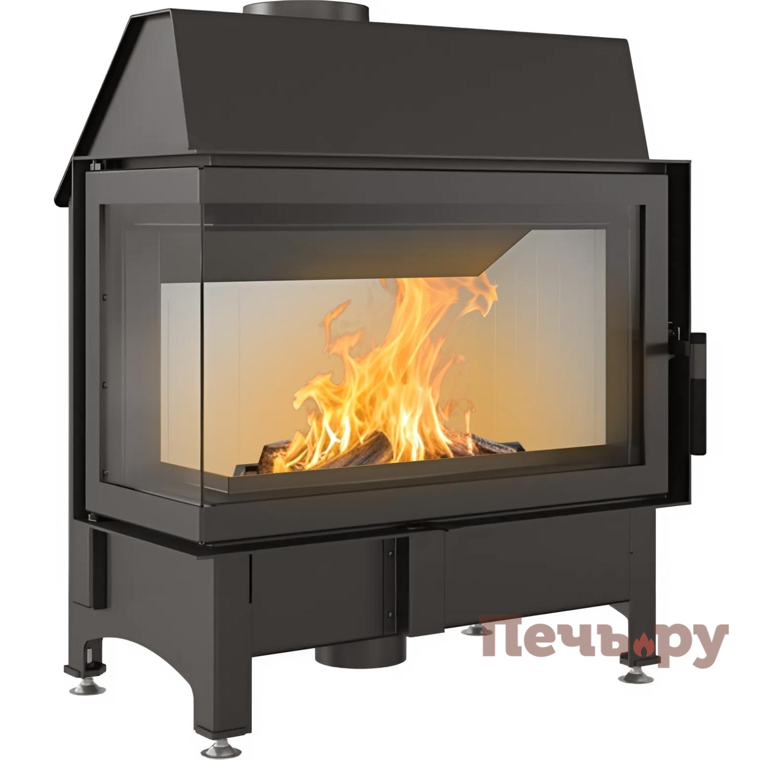 Каминная топка Kratki Zibi/L/BS (угловое стекло слева) видео