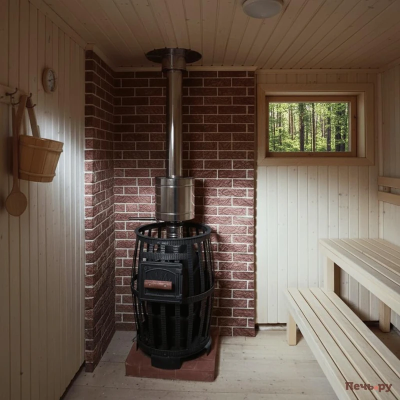 установка печи в бане