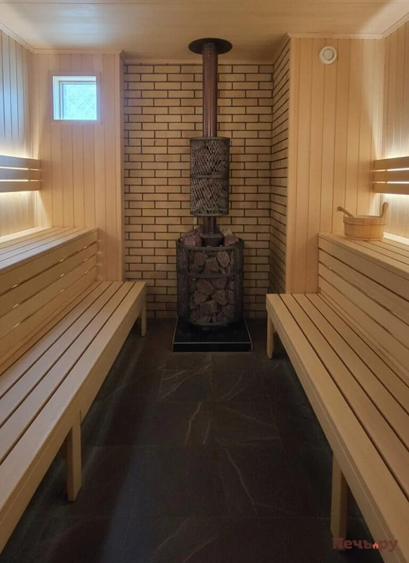 установка печки в бане