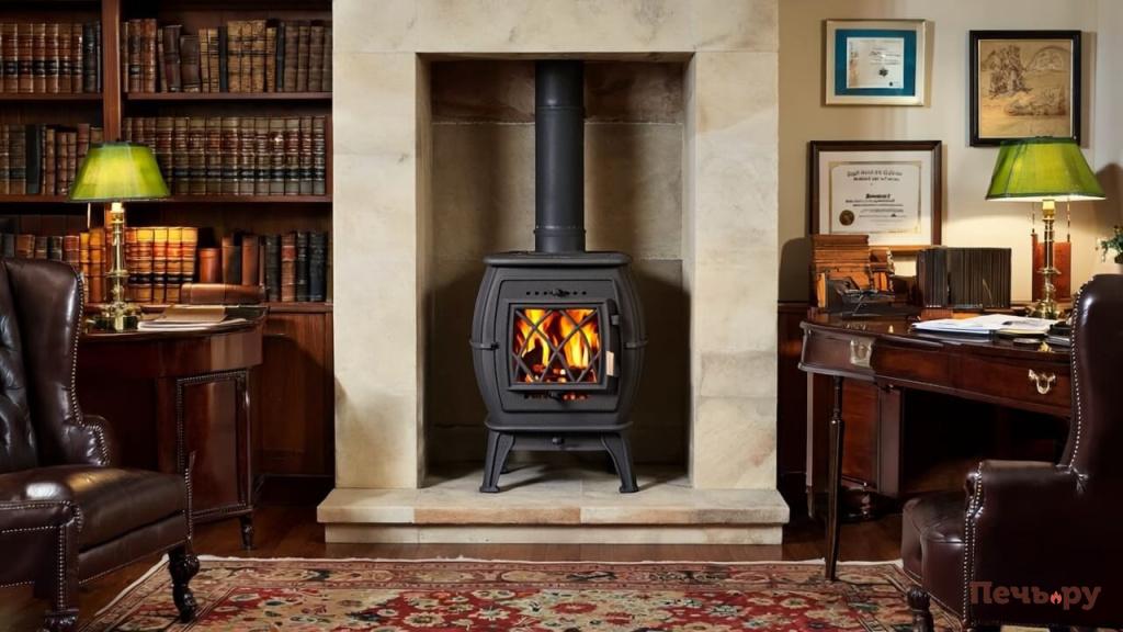 Прометалл Бахта Gen4 печь встроена в нишу в стене в рабочем кабинете 1812895916 (1).jpg
