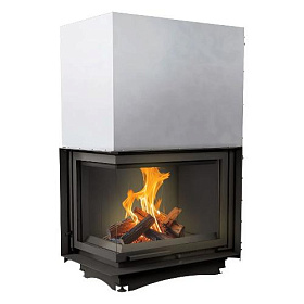 Каминная топка Kratki Amelia/L/BS/G (угловое стекло слева, гильотина) фото