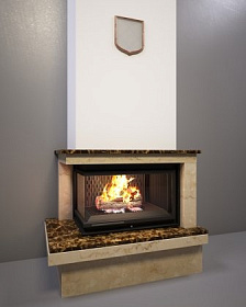 Каминная облицовка FireBird Онега (для топки Maja/LP/BS/G) (угловое стекло слева-справа, гильотина) фото