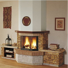 Облицовка Palazzetti Bressanone Exagone с банкетками фото